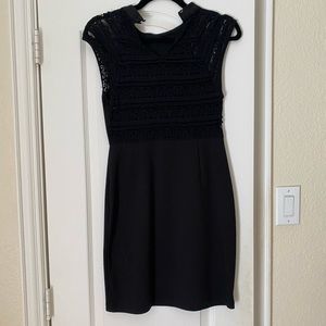 Lace-shoulder dress